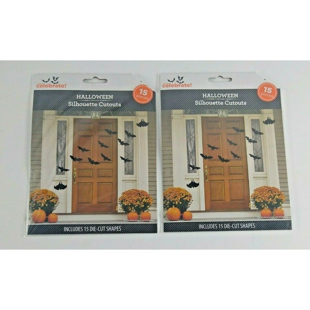 Spooky Bat Silhouettes 2 Pack 30 In All Halloween Party Bedroom Scary Decor